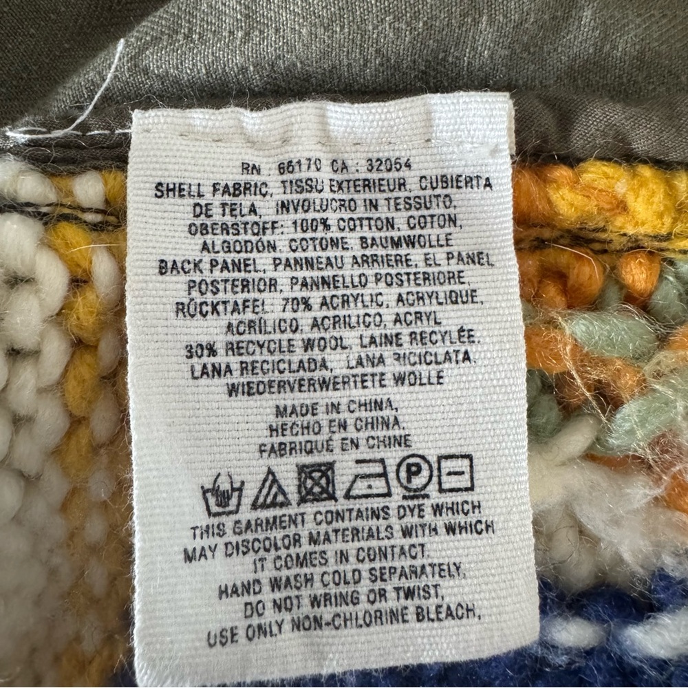 Daughters of‎ the Liberation Anthropologie Military Jacket Knit Aztec Back Small - Picture 6 of 7